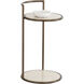 Parga 25 X 14 inch Rustic Bronze / Travertine Look Outdoor End Table